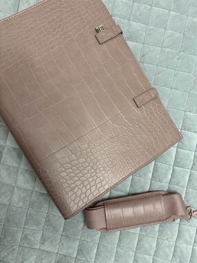 BEIS “The Work Tote” in Atlas Pink Croc